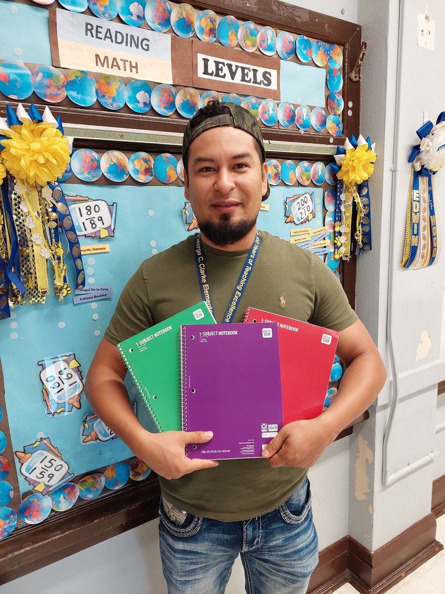 George C. Clarke Elementary School (@gclarkefwisd) on Twitter photo The Buratto Family Foundation donated hundreds of spiral notebooks and pencils to our school today. Thank you, Mrs. Buratto!
La Fundaciรณn Familia Buratto donรณ hoy cientos de cuadernos de espiral y lรกpices a nuestra escuela. <a href="/ChristinReeves/">Christin Reeves</a> <a href="/FouseBrenda/">Brenda Fouse</a> <a href="/LeslieEspinal4/">Leslie Espinal</a> The Buratto Family Foundation donated hundreds of spiral notebooks and pencils to our school today. Thank you, Mrs. Buratto!
La Fundaciรณn Familia Buratto donรณ hoy cientos de cuadernos de espiral y lรกpices a nuestra escuela. <a href="/ChristinReeves/">Christin Reeves</a> <a href="/FouseBrenda/">Brenda Fouse</a> <a href="/LeslieEspinal4/">Leslie Espinal</a>