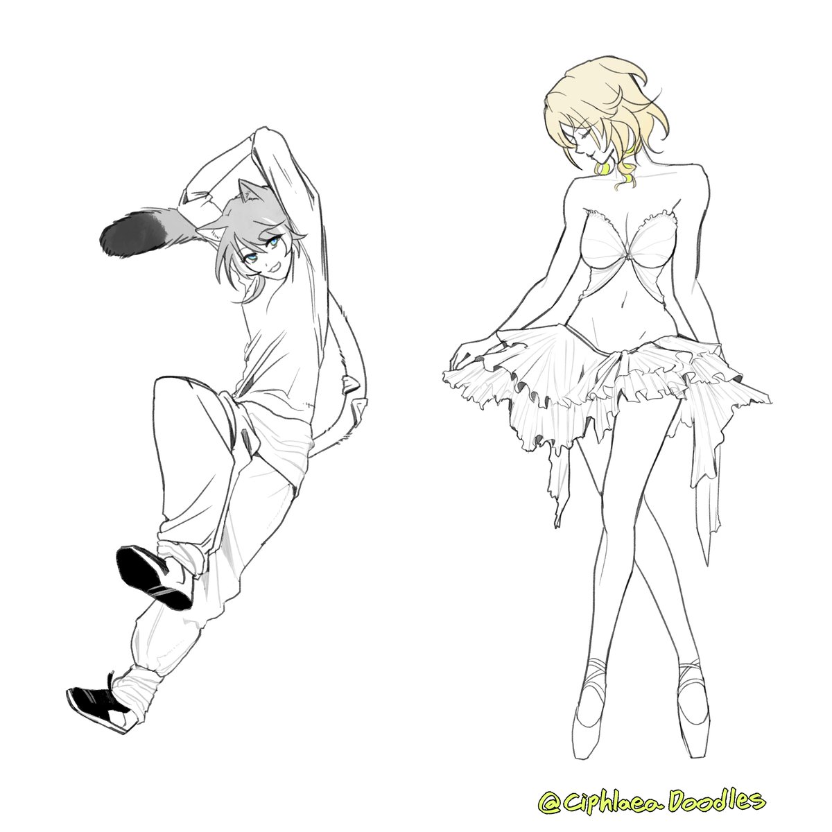 ciphlaeadoodles's tweet photo. #ciphlaea #aglaipher #HonkaiStarRail posture studies! https://t.co/W18JlZ4Emk