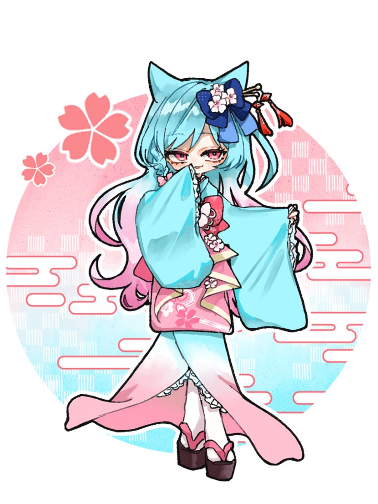 なつめぐ　手描きイラスト　リクエスト 🎀works ♡ Vtuber みみせにゃお様🎀 生誕イラストを撮らせて