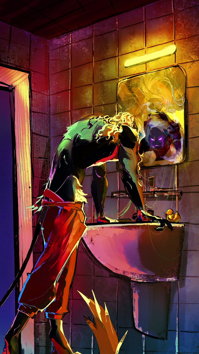 Lil teaser for things to come in the future 😉 having fun learning backrounds again, forgot how much fun this could be #LMKMacaque #lmk #LMKfanart #RenewMonkieKid #Teaser #art