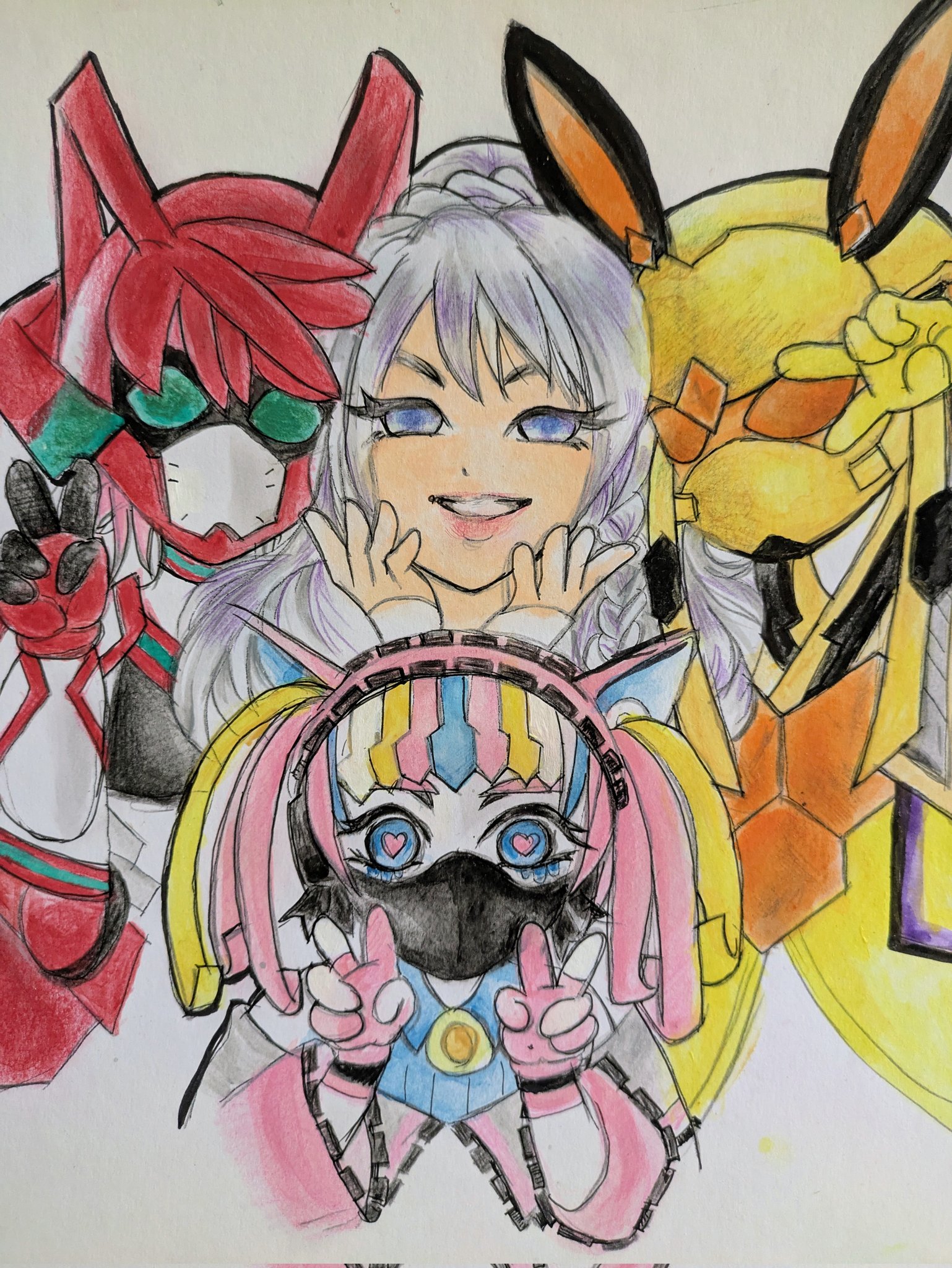 ピカチュウ・コイル 直筆イラスト サイン入り レア せいはな on X: 