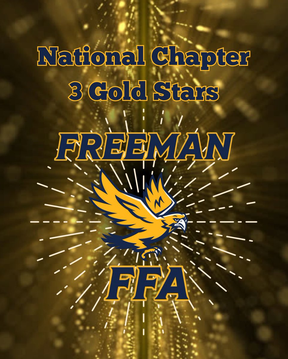 Freeman FFA (@freeman_ffa) on Twitter photo NATIONAL RANKED CHAPTER - 3 GOLD STARS!
This is one of the highest ranks a chapter can be in National FFA! A huge congrats to our founding members and their hard work this past year!
Get ready for this year Freeman FFA, we are comin in 2 hot ๐ฅ๐ฅโ๐ผ
<a href="/GoldenFHSEagles/">Freeman High School</a> NATIONAL RANKED CHAPTER - 3 GOLD STARS!
This is one of the highest ranks a chapter can be in National FFA! A huge congrats to our founding members and their hard work this past year!
Get ready for this year Freeman FFA, we are comin in 2 hot ๐ฅ๐ฅโ๐ผ
<a href="/GoldenFHSEagles/">Freeman High School</a>
