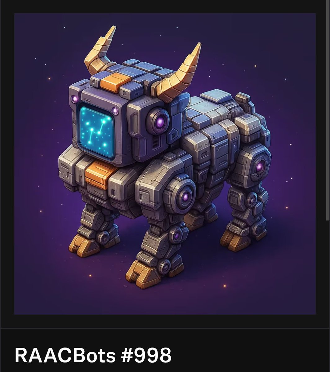 Picked up a @RegnumAurum #Raacbot for the vibe