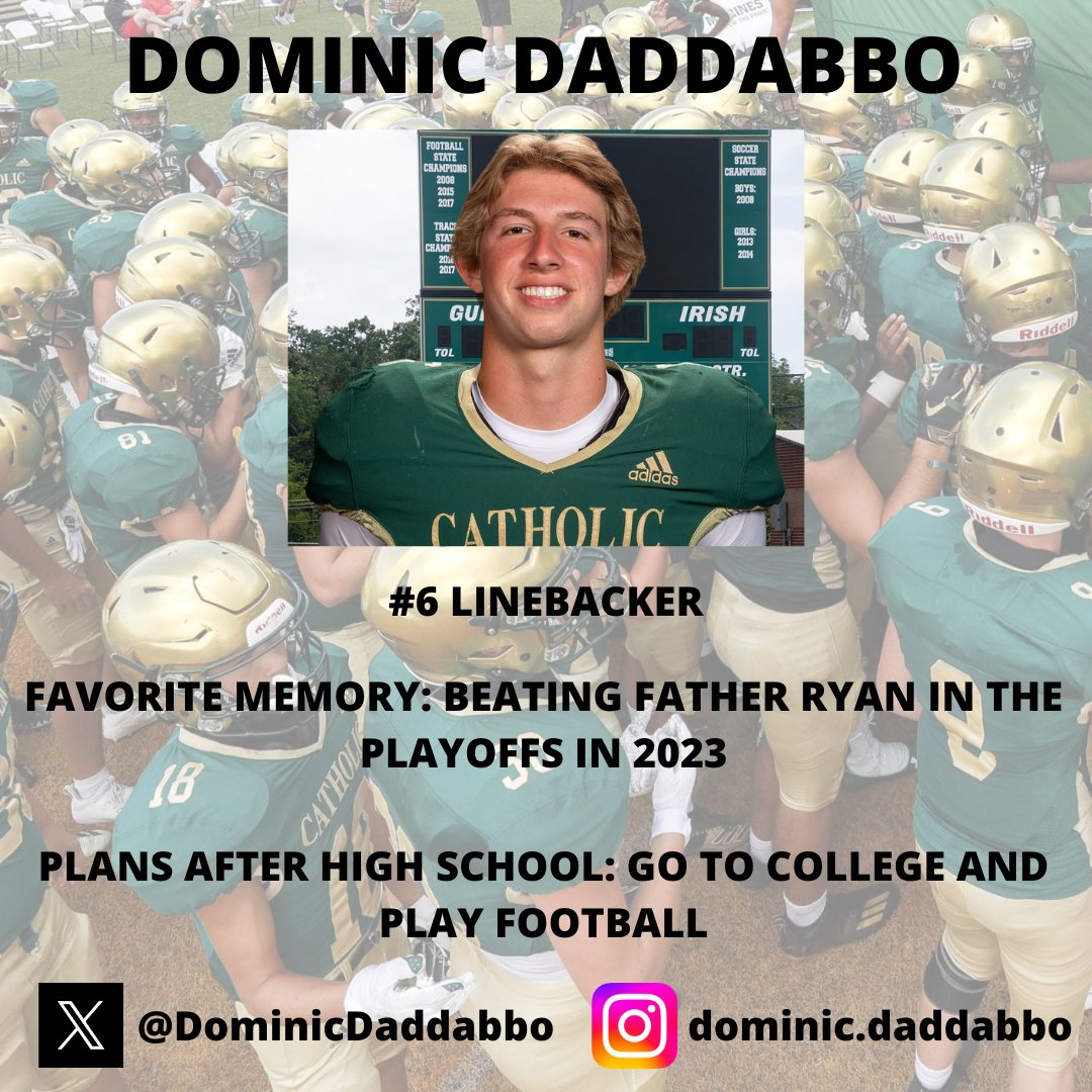 Senior Spotlight: Dominic Daddabbo 🏈 🍀