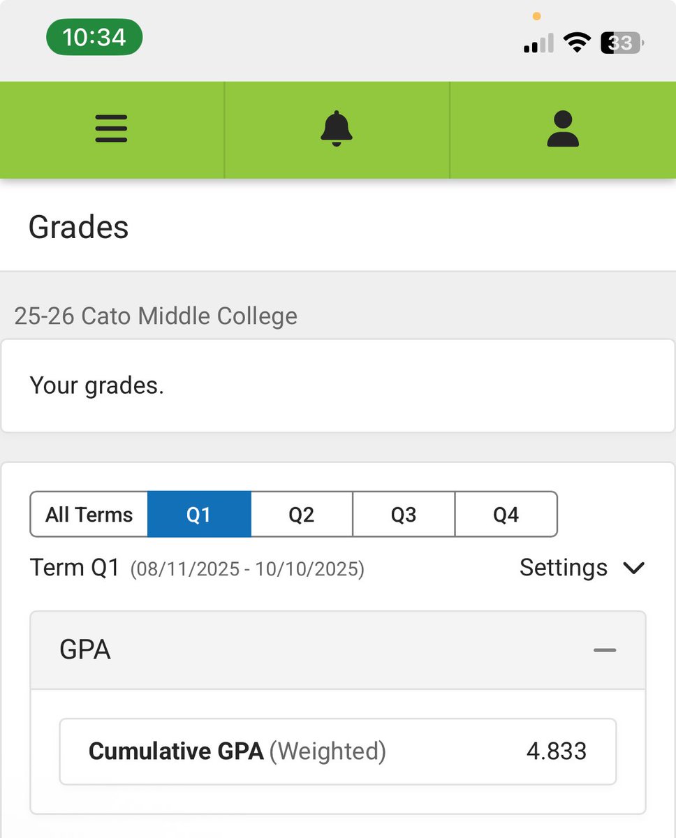 Gpa just updated to a 4.833, I am so grateful 🙏🏽