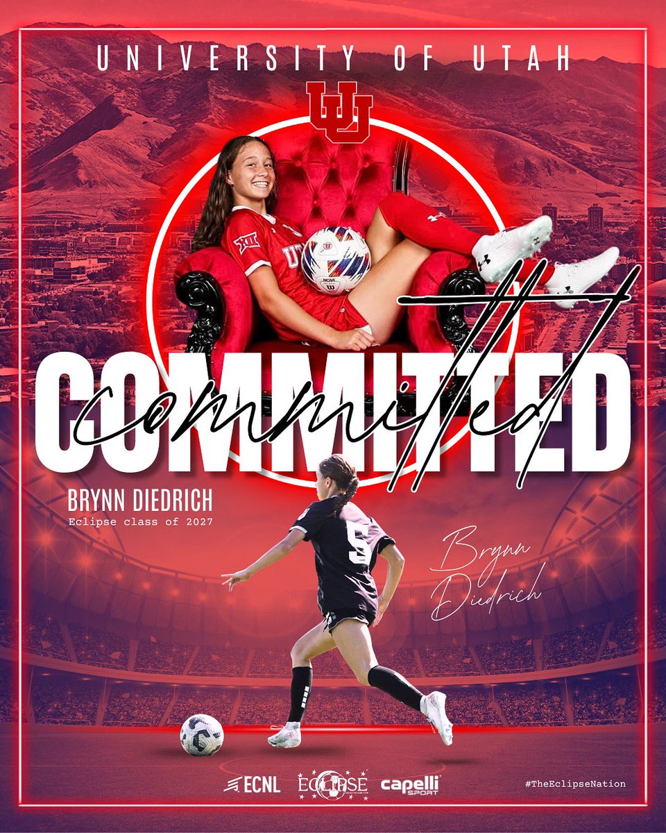 Eclipse Select SC (@eclipseselectsc) on Twitter photo πͺππππππππ
Eclipse Select Class of 2027, 2009 ECNL Girl, <a href="/DiedrichBrynn/">Brynn Diedrich</a> is taking her talents to <a href="/UtahWSoccer/">Utah Women's Soccer</a> π΄βͺοΈ
β½οΈ NCAA DI / Big12
Congrats, Brynn ππΌ Eclipse is so proud of you!
@ecnlgirls @imyouthsoccer
#TheEclipseNation | #ecnlgirls #classof2027 #D1 #GoUtes πͺππππππππ
Eclipse Select Class of 2027, 2009 ECNL Girl, <a href="/DiedrichBrynn/">Brynn Diedrich</a> is taking her talents to <a href="/UtahWSoccer/">Utah Women's Soccer</a> π΄βͺοΈ
β½οΈ NCAA DI / Big12
Congrats, Brynn ππΌ Eclipse is so proud of you!
@ecnlgirls @imyouthsoccer
#TheEclipseNation | #ecnlgirls #classof2027 #D1 #GoUtes