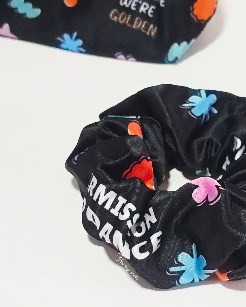 'cause we don't need permission to dance! 
dropping our permission to dance scrunchies ✨️ swipe right to have a sneak peek of the product that is next on the list 📃

this scrunchie will be available at HallyuCon, sooooo seeya there 👀💜

#themagicstudio #hallyuconsg