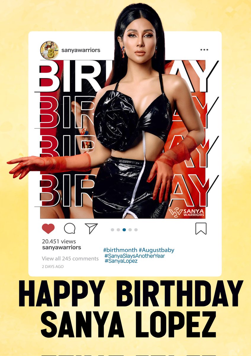 SanyaWarriors's tweet photo. Happiest Birthday, Sanya! 🌟❤️ We love you and we’re with you all the way, always and forever. 🫶 #SanyaSlaysAnotherYear @sanya_lopez https://t.co/FW3McXZ4oh