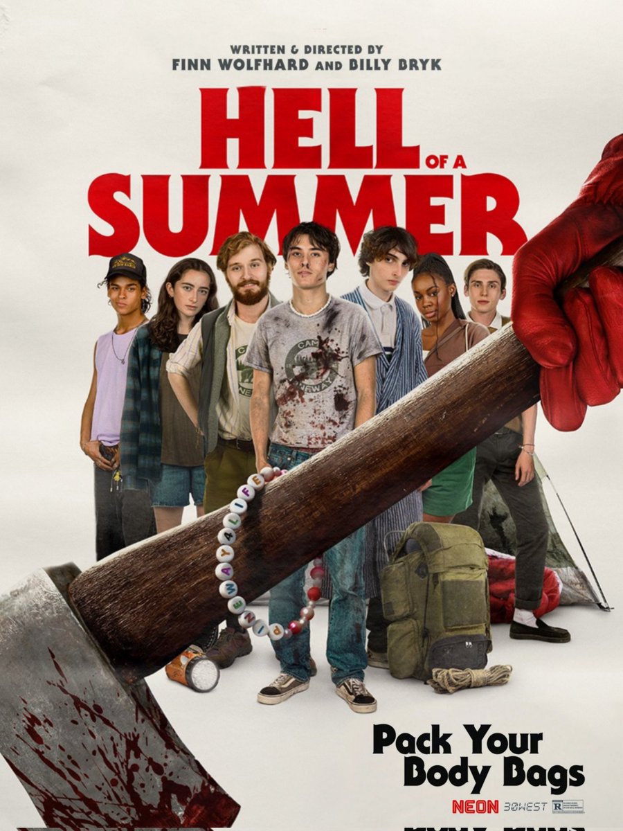 "You can't spell Pineway without 'e-way.'
Because I can't stay 'e-way' from this place!"

Hell Of A Summer
Dir, Finn Wolfhard &amp; Billy Bryk, 2023