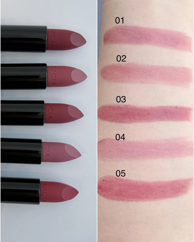 エクシア の秋コスメをスウォッチ🍁 📍ルージュ レヴェランス 全9色 各