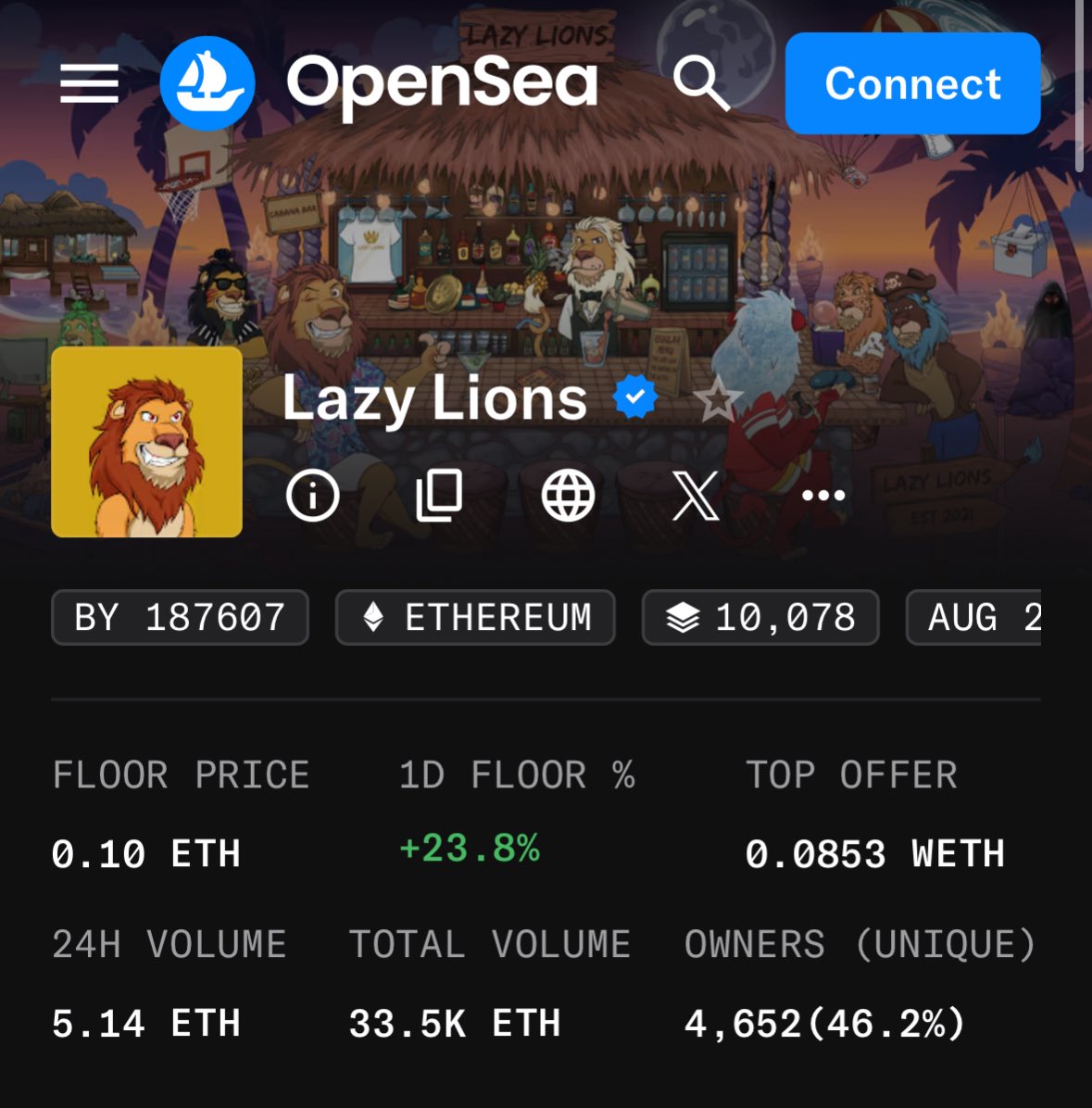 DDKing.xrp 🇺🇸 (@ddking_xrp) on Twitter photo <a href="/greenytrades/">Greeny</a> <a href="/AbstractChain/">Abstract</a> My roots are <a href="/LazyLionsNFT/">Lazy Lions 👑</a>
<a href="/Web3Kaneco/">Kaneco.eth</a> bought the collection last year. He’s one of the main community-lead builders for $GUGO too.
Since he’s embraced that role, the pride has begun to ROAR again!
People from all walks of different OG $ETH NFT communities collide on <a href="/greenytrades/">Greeny</a> <a href="/AbstractChain/">Abstract</a> My roots are <a href="/LazyLionsNFT/">Lazy Lions 👑</a>
<a href="/Web3Kaneco/">Kaneco.eth</a> bought the collection last year. He’s one of the main community-lead builders for $GUGO too.
Since he’s embraced that role, the pride has begun to ROAR again!
People from all walks of different OG $ETH NFT communities collide on