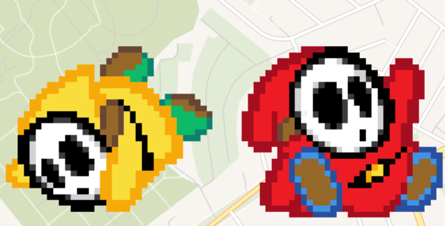 RedRay612's tweet photo. My Wplace contributions, I'm so tempted to do more shy guy's https://t.co/CarlL0oDoj
