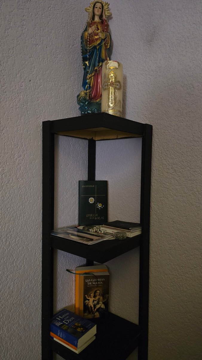 My room "altar" seems more like a bookshelf than an altar...