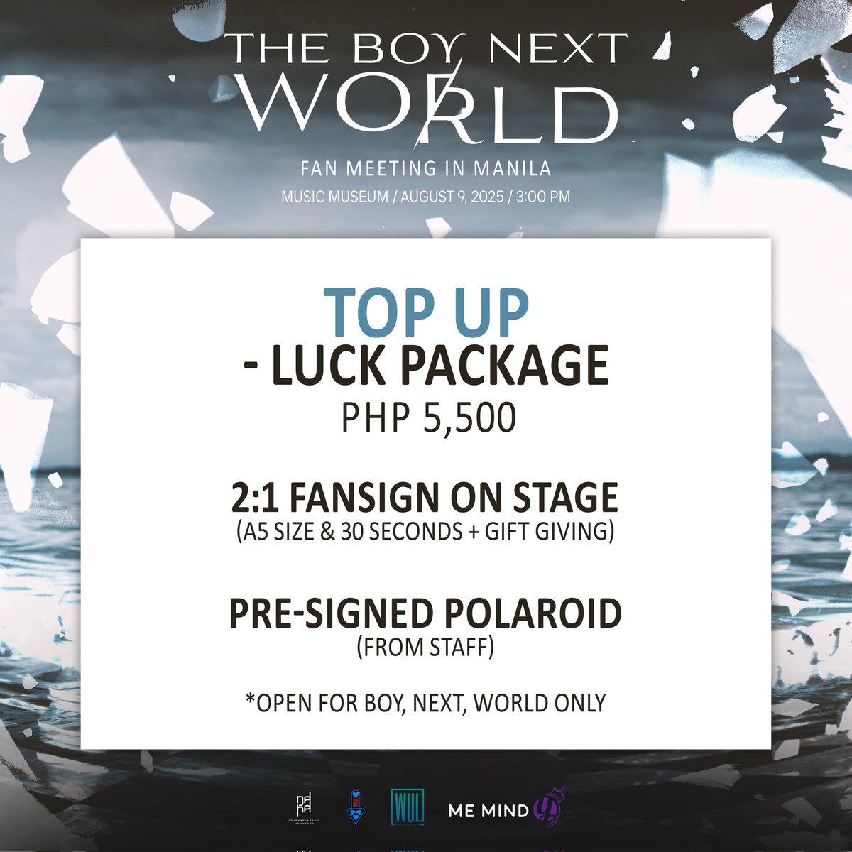BoNohs, we heard you! 

Limited slots for Luck Package are now up for purchase! Just approach our staff at the help desk for assistance. 

#TBNWFMinManila