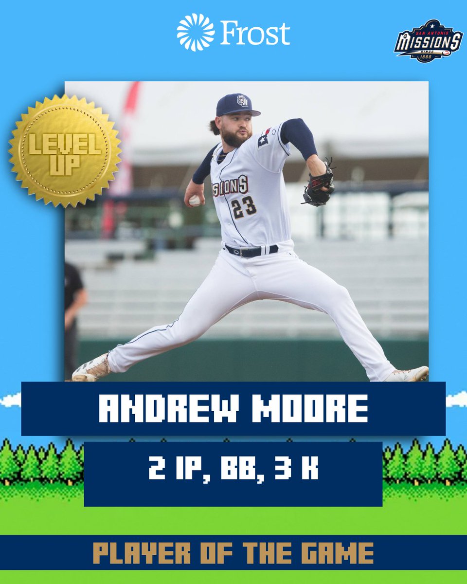 Andrew Moore looked great out of the bullpen tonight! He is the <a href="/FrostBank/">Frost Bank</a> Player of the Game!