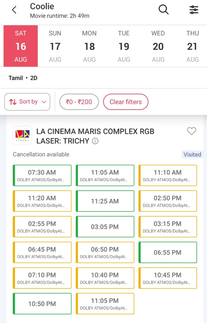 #Coolie Excellent Advance bookings for opening weekend 💥

Day-1, Day-2, Day-3 💥💥💥