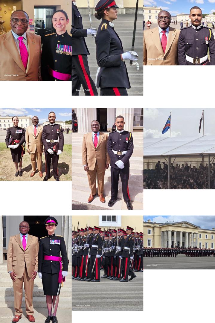 ngokweyndolamb's tweet photo. 8/8/25.  What a day at the Royal Military Academy Sandhurst!  Serve to lead. Servir pour diriger/commander.  Telle est la devise de l'Académie. Quelle journée pour Anthony Pauni, le jeune officier congolais, le premier depuis des décennies! @DRCinUK @RDC_Minafet @acprdcongo https://t.co/mRE3Yp8uYk