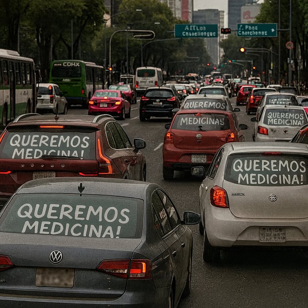 En todo 🇲🇽 9 y 10 de agosto te invitamos a poner en tu carro : #QueremosMedicina!  Que el mensaje le llegue a todos !! 
Publica en tus redes sociales , grupos WhatsApp , etc 
Etiqueta y dale #RT