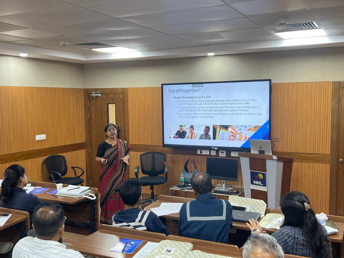 AgamMovement's tweet photo. PoSH Awareness at NRL
We successfully conducted PoSH (Prevention of Sexual Harassment) awareness training for officials of Numaligarh Refinery Limited from 6th to 8th August 2025.
The sessions were presented by Reema Bali, covering a total of 6 batches (2 batches per day). https://t.co/WxYOspJ09Q
