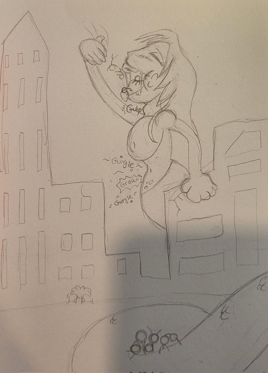 Happy #voreday2025 ya'll 
This is a tribute to the everlovable Karbo's Iconic naga...

Crisis~

Looks like she's enjoying a buffet~