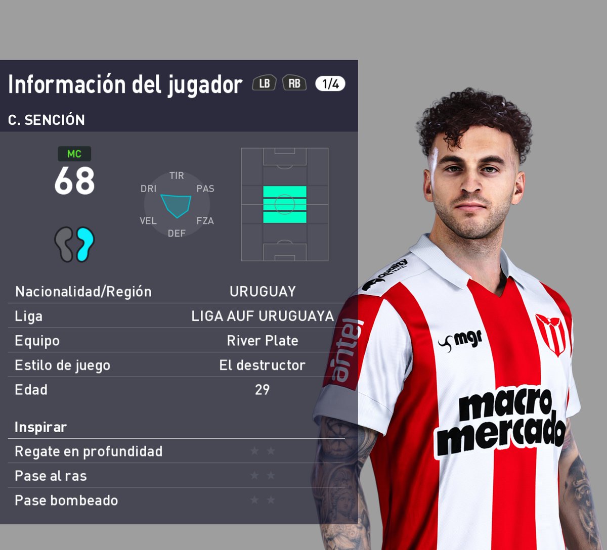 Cristian Sención (tattoos provisorios) - PES 2021 PC

By_FabriFacemaker

Kit <a href="/XavierLassaga/">Xavier Lassaga</a> 

#CristianSencion #RiverPlate #River #PES #PES2021 #CampeonatoUruguayo