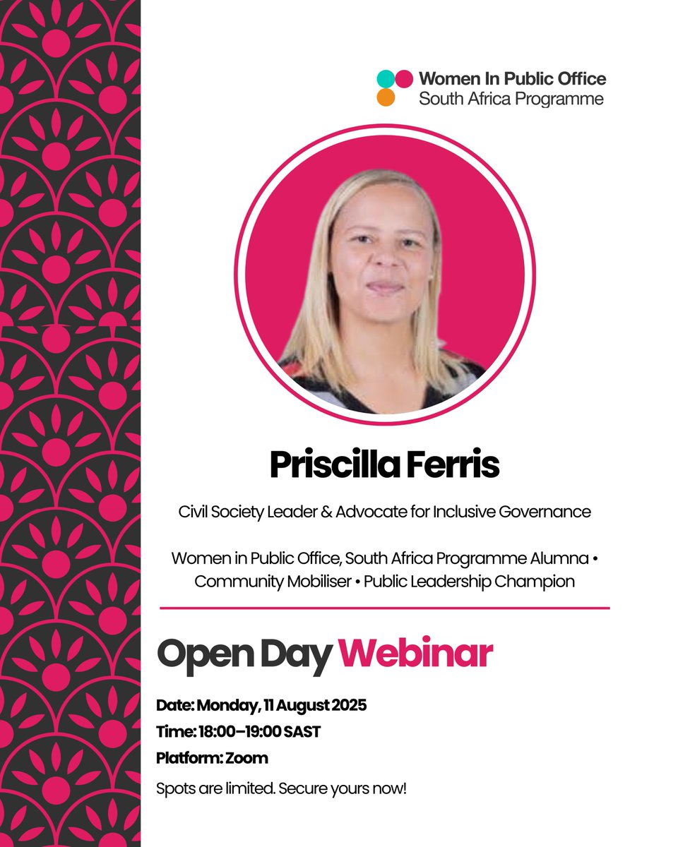 This #WomensDay, meet four trailblazing alumni of our Women in Public Office, South Africa Programme, joining our Open Day to inspire the next generation of leaders.

🔗 bit.ly/OpenDayFuturel…

#WomenLead #Futurelect #RunForOffice <a href="/kholofeloMorodi/">Kholofelo Morodi</a> <a href="/enhlesigasaa/">Mamello</a> <a href="/MpumiEdward/">Cllr Mpumi Edward</a>