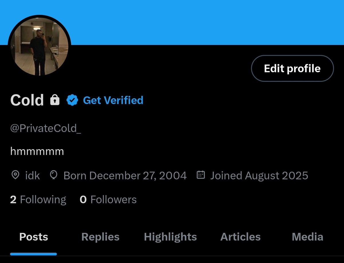 Made an alt account. If anyone wants to follow go ahead. Will be mostly random stuff soo yea. <a href="/PrivateCold_/">Cold</a>
