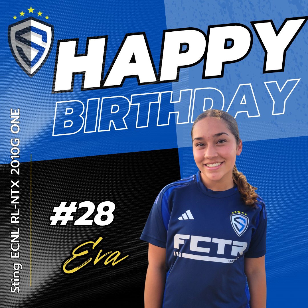 Sting ECNL RL-NTX One 2010G (@stingrlntx10one) on Twitter photo Happy Birthday Eva! We hope you had the best day!
#wearesting ##braveboldone
<a href="/StingSoccerClub/">Sting Soccer Club</a> Happy Birthday Eva! We hope you had the best day!
#wearesting ##braveboldone
<a href="/StingSoccerClub/">Sting Soccer Club</a>