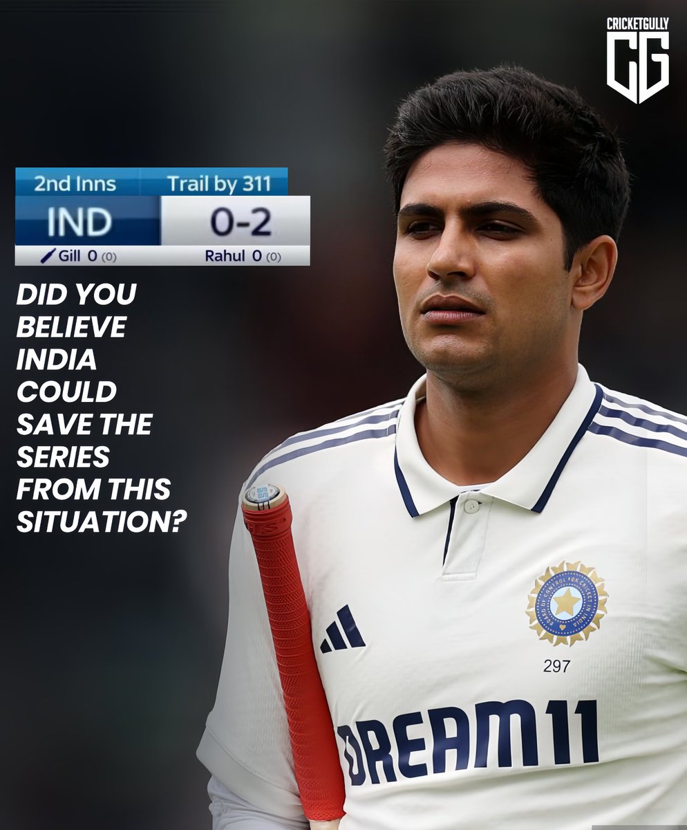 gauagg's tweet image. ##TeamIndia saved the series from this situation in the fourth test match to play a draw &amp;amp; then win the fifth and final test match at Kensington Oval by just 6 runs 

#INDvsENGTest