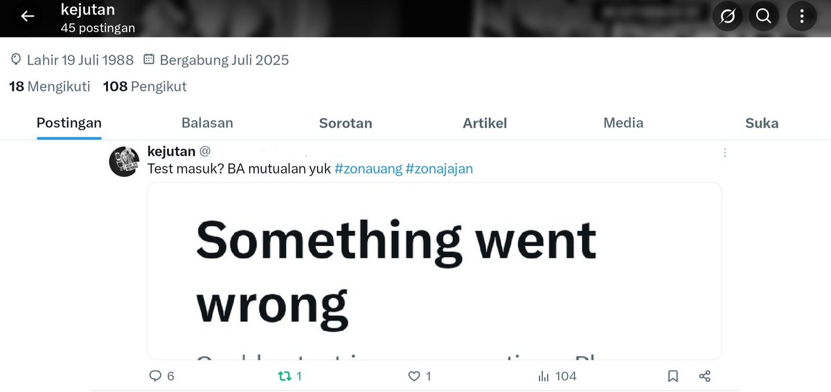 Wts want to sell acc BA F100 masuk mt ht deres up 100+ views

∆ sudah masuk mt ht deres 
∆ verif email dom gmail
∆ dapat all data akun lengkap 
∆ test ulang? FIX TAKE.

✓ Price?  35.000 aja gas

T. #zonauang #zonajajan