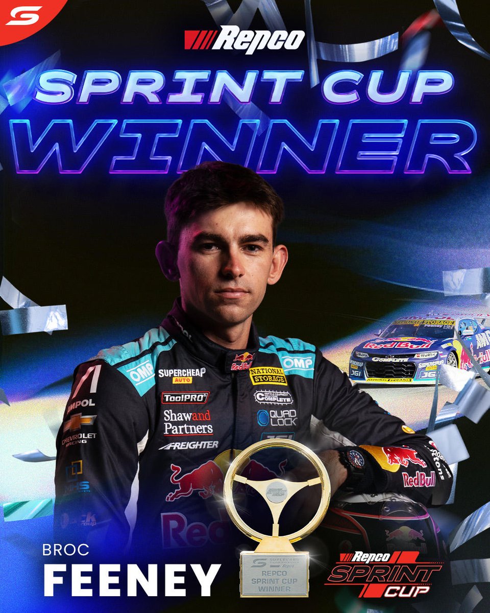 Turning it up to 11!
 
An ELEVENTH win of 2025 helps <a href="/brocfeeney93/">Broc Feeney</a> clinch the inaugural <a href="/RepcoAustralia/">Repco Australia</a> Sprint Cup 🏆 #RepcoSC #Supercars