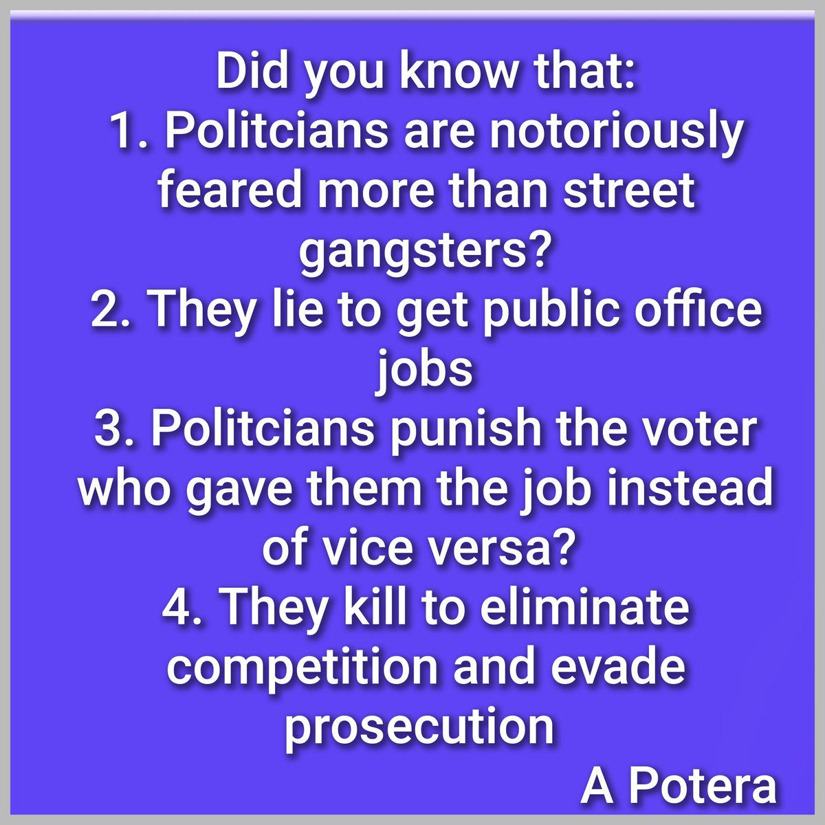 The employer/paymaster is always the victim in politics
