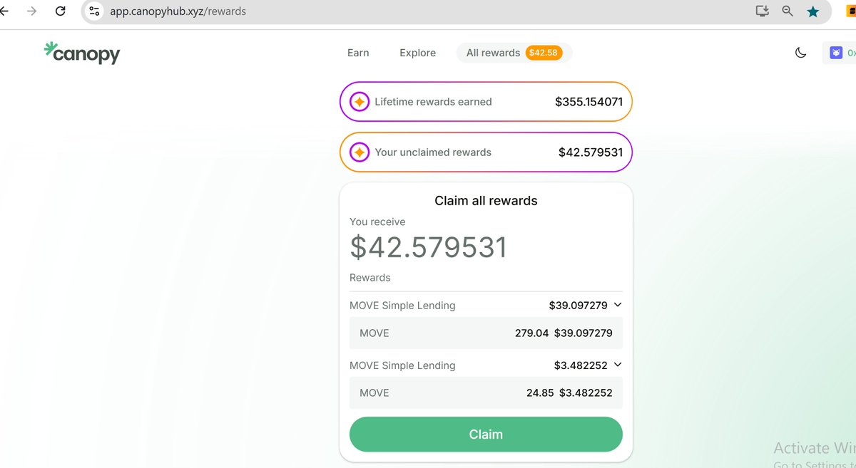ShaikSa02362634's tweet image. Lifetime rewards earned

Canopy rewards: $397 + $276 = $673!

 i am buying  5  gorilla nfts  2 arkai nfts 

i Movement DeFi Summer is great

#Gmove #DeFiSummer
@moveindustries
@canopyxyz 

i am still staking my move tokens