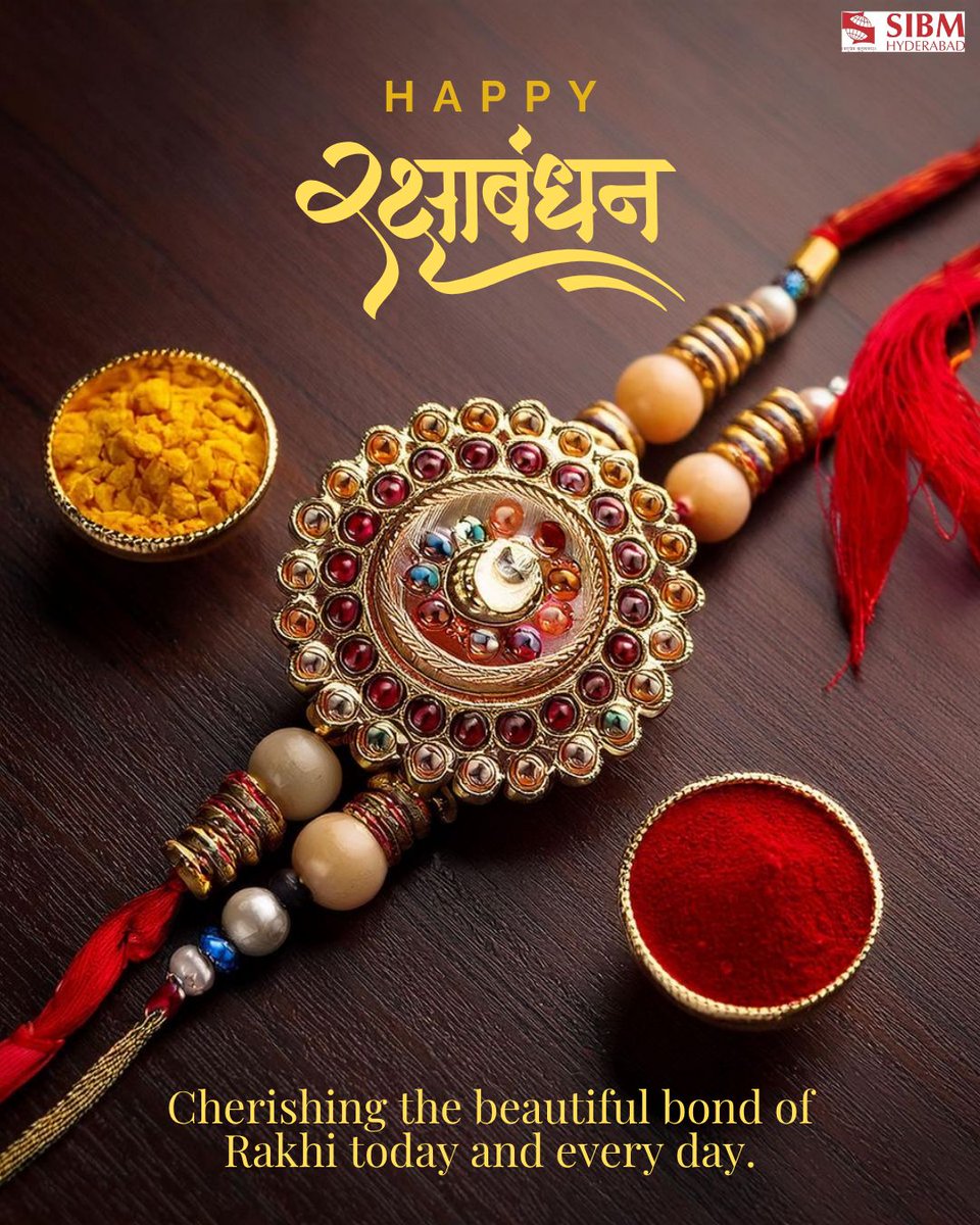 SIBMHYD's tweet photo. Celebrating the bond of protection, trust, and togetherness – Happy Raksha Bandhan from the SIBM Hyderabad family!
#SIBMHyd #Rakhi #FamilyBond #SIU #rakshabandhan https://t.co/ivxAi6hszH