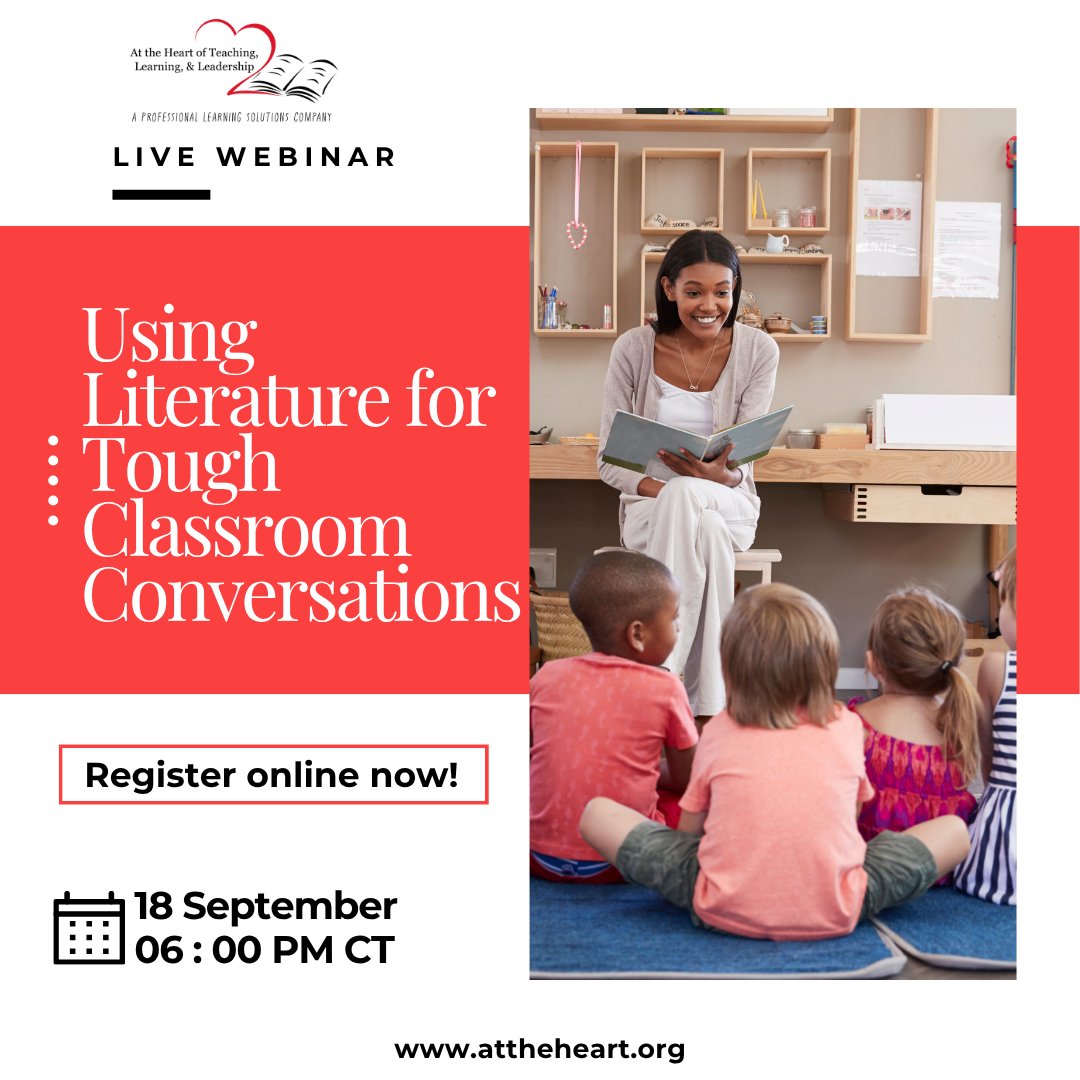 🧠 2 Hours PD + Certificate Included
Books help children navigate hard things. Learn how to use literature to talk about grief, emotions, diversity, &amp; more—with care, clarity, &amp; confidence. Register online.
#ReadAloudPower #SocialEmotionalLearning #WebinarForACause #FloodRelief