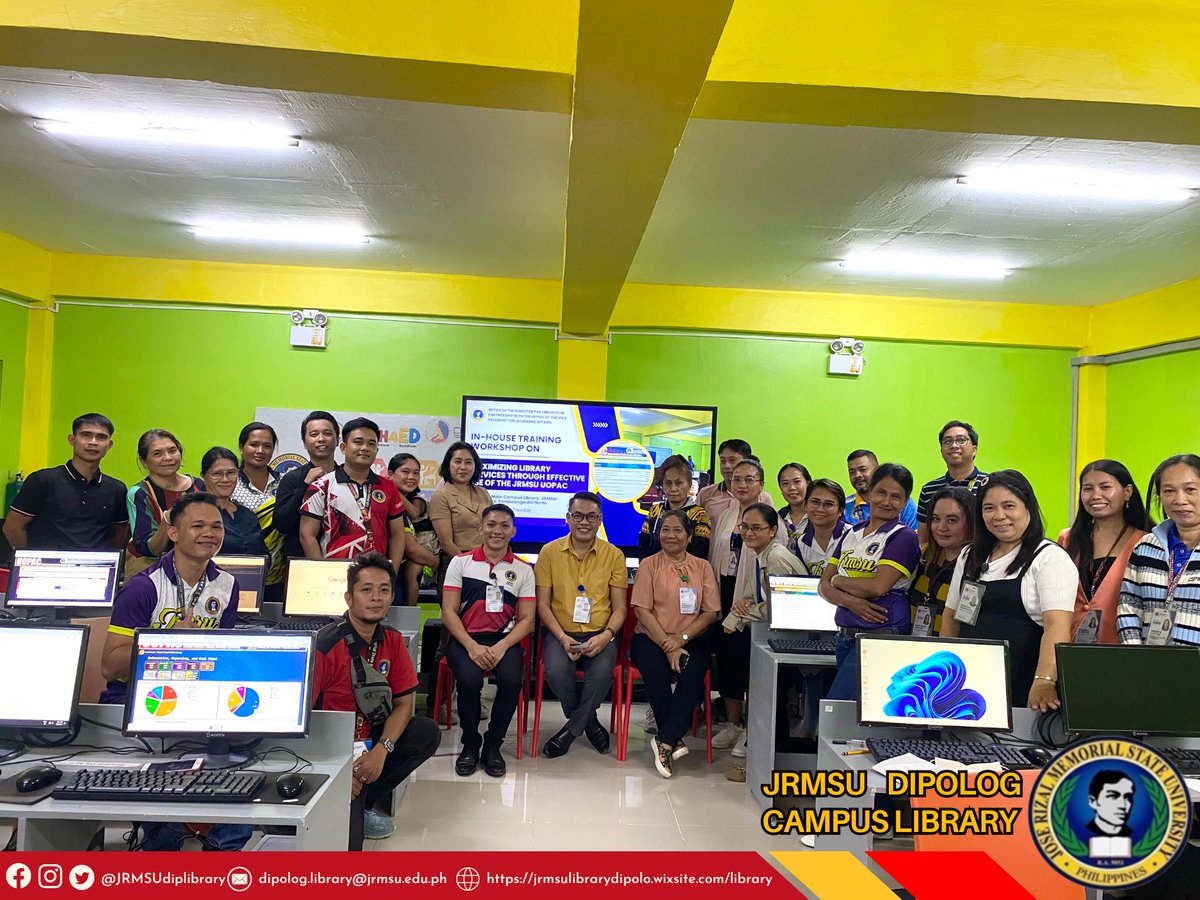 JRMSUdiplibrary's tweet photo. 𝐋𝐈𝐁𝐑𝐀𝐑𝐘 𝐔𝐏𝐃𝐀𝐓𝐄𝐒 | 𝘿𝙞𝙥𝙤𝙡𝙤𝙜 𝘾𝙖𝙢𝙥𝙪𝙨 𝙇𝙞𝙗𝙧𝙖𝙧𝙮 𝙋𝙚𝙧𝙨𝙤𝙣𝙣𝙚𝙡 𝙅𝙤𝙞𝙣 𝙄𝙣-𝙃𝙤𝙪𝙨𝙚 𝙏𝙧𝙖𝙞𝙣𝙞𝙣𝙜-𝙒𝙤𝙧𝙡𝙨𝙝𝙤𝙥 𝙤𝙣 𝙀𝙛𝙛𝙚𝙘𝙩𝙞𝙫𝙚 𝙐𝙨𝙚 𝙤𝙛 𝙅𝙍𝙈𝙎𝙐 𝙐𝙊𝙋𝘼𝘾

Full details posted in the FB Page of JRMSU Dipolog Campus Library. https://t.co/rFPHfQTPXO