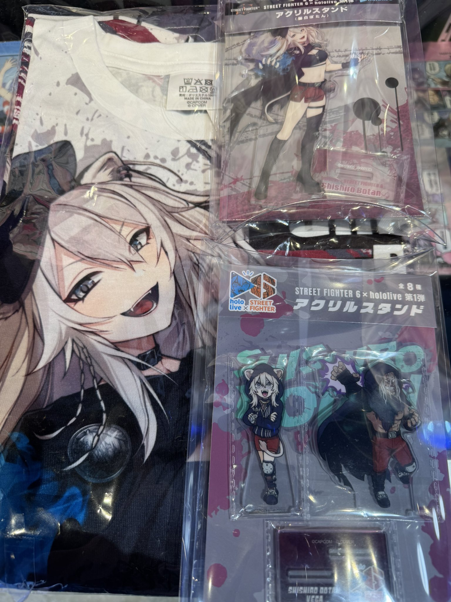 スト6 × hololive コラボ　Tシャツセット&アクリルスタンド ストリートファイター6 ホロライブ コラボ第1弾 アクリル