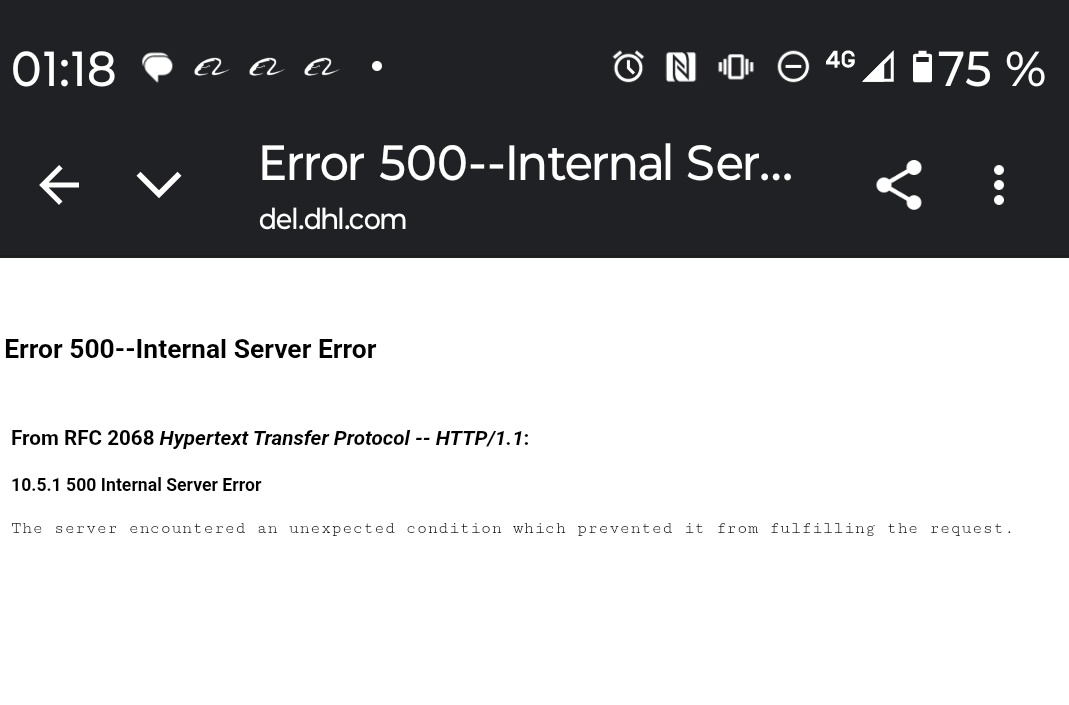 fcassia's tweet image. I also just found how to fix the #http500 #internalserverError at #DHL's #JSP based payment gateway redirector (del.dhl.com) that Sometimes reappears.
Is there a #bugbounty or something? Can I get a DHL hat or baseball cap? 🤔🤔
@DHLPaket @DHLAmericas