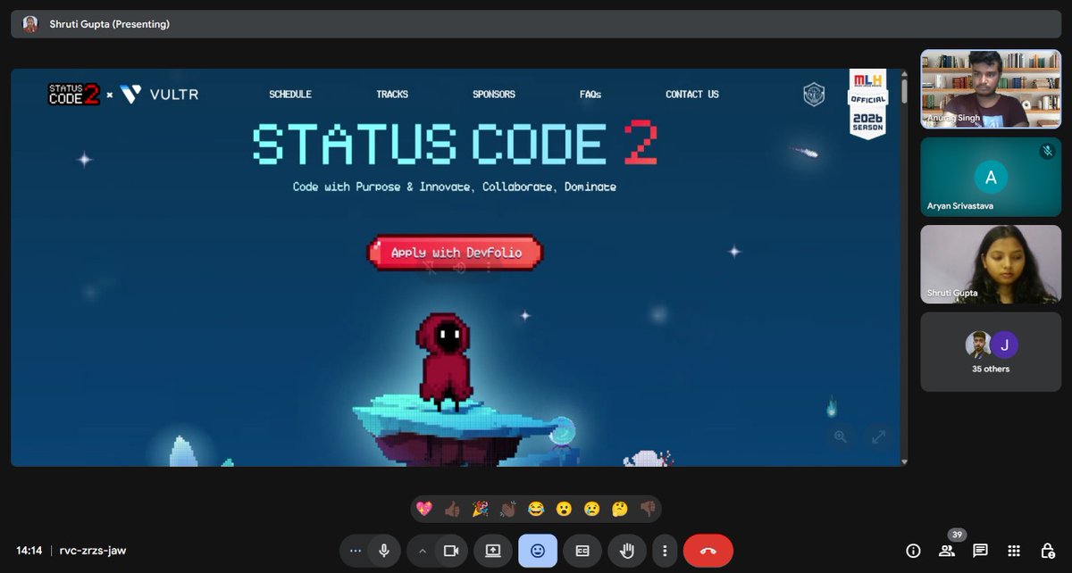 shrutigupta200's tweet image. Wrapped up an engaging session on @Status_Code_ 🚀 with my batchmates and juniors!
Introduced them to the hackathon, shared the perks, prizes, and how to get started 💻🎁
Everyone’s pumped to be part of this exciting journey!
#StatusCode2 #IIITKalyani