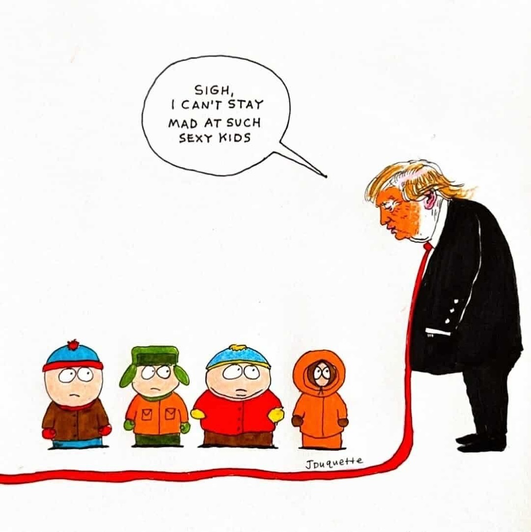 So he won't sue South Park, but he is going to join NAMBLA.