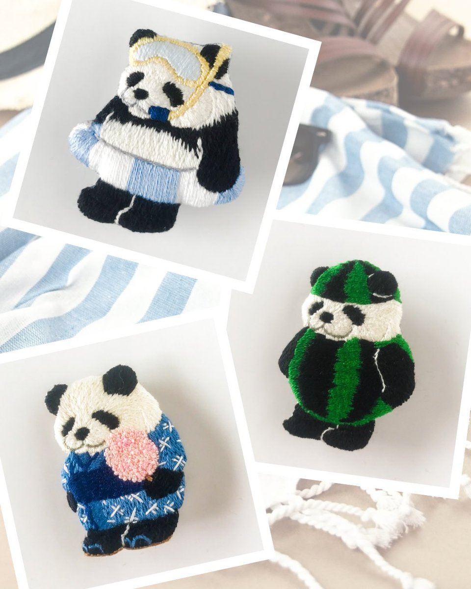 #私をコレで覚えて欲しい
動物にいろいろさせて刺繍する人
って覚えて欲しい😆