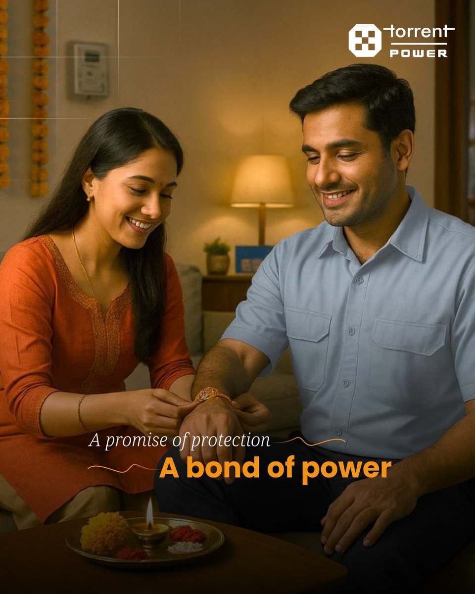 A bond that empowers. A promise that endures.

Just like Rakhi, our service is wrapped in care, powered by trust, and delivered with unwavering dedication.​

#TorrentPower #Rakshabandhan #ReliableEnergy #EnergyYouCanTrust