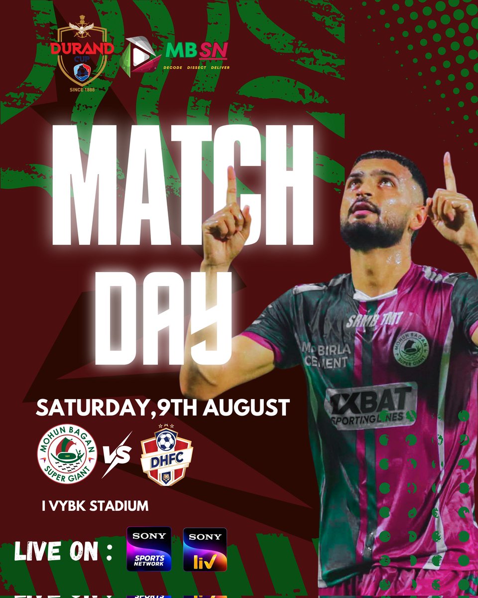 Its time for final group stage match.

#DurandCup #MohunBagan