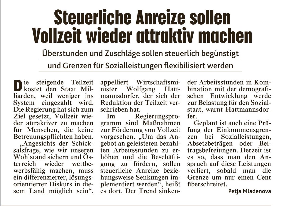 Ich wünsch mir übrigens auch einen differenzierten, lösungsorientierten Diskurs darüber, dass die Arbeitnehmer im Vorjahr für 42 der insgesamt geleisteten 168 Mio Überstunden durch die Finger geschaut haben.
#lohnraub