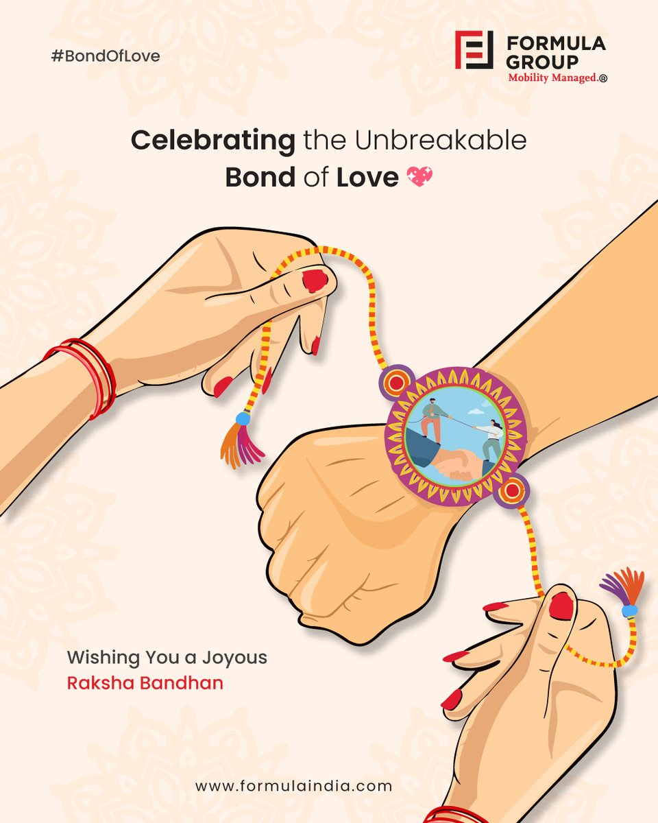 formulaindia's tweet image. Celebrating the Bond Beyond Ties

Raksha Bandhan is more than a ritual - it’s a celebration of trust, care, and the unspoken promise to stand by each other, always.
Happy Raksha Bandhan! 

#RakshaBandhan #FestivalOfBonds #PromiseOfProtection #CelebratingTogetherness #FormulaGroup