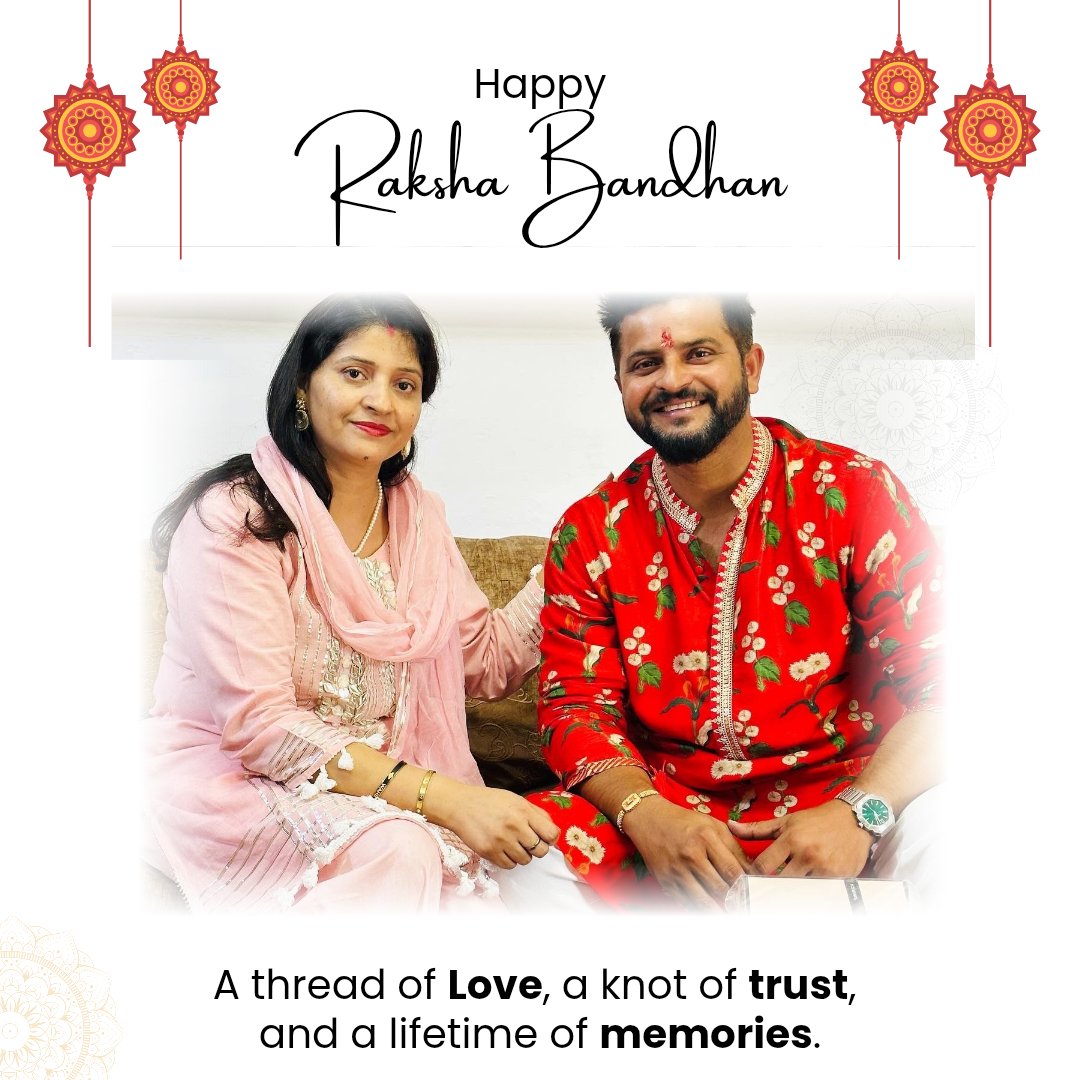 RainaMahi73's tweet image. &quot;Wishing a joyful Raksha Bandhan to all brothers and sisters-may your bond always shine bright.&quot; ❤🏵️🍫🧿

#SureshRaina