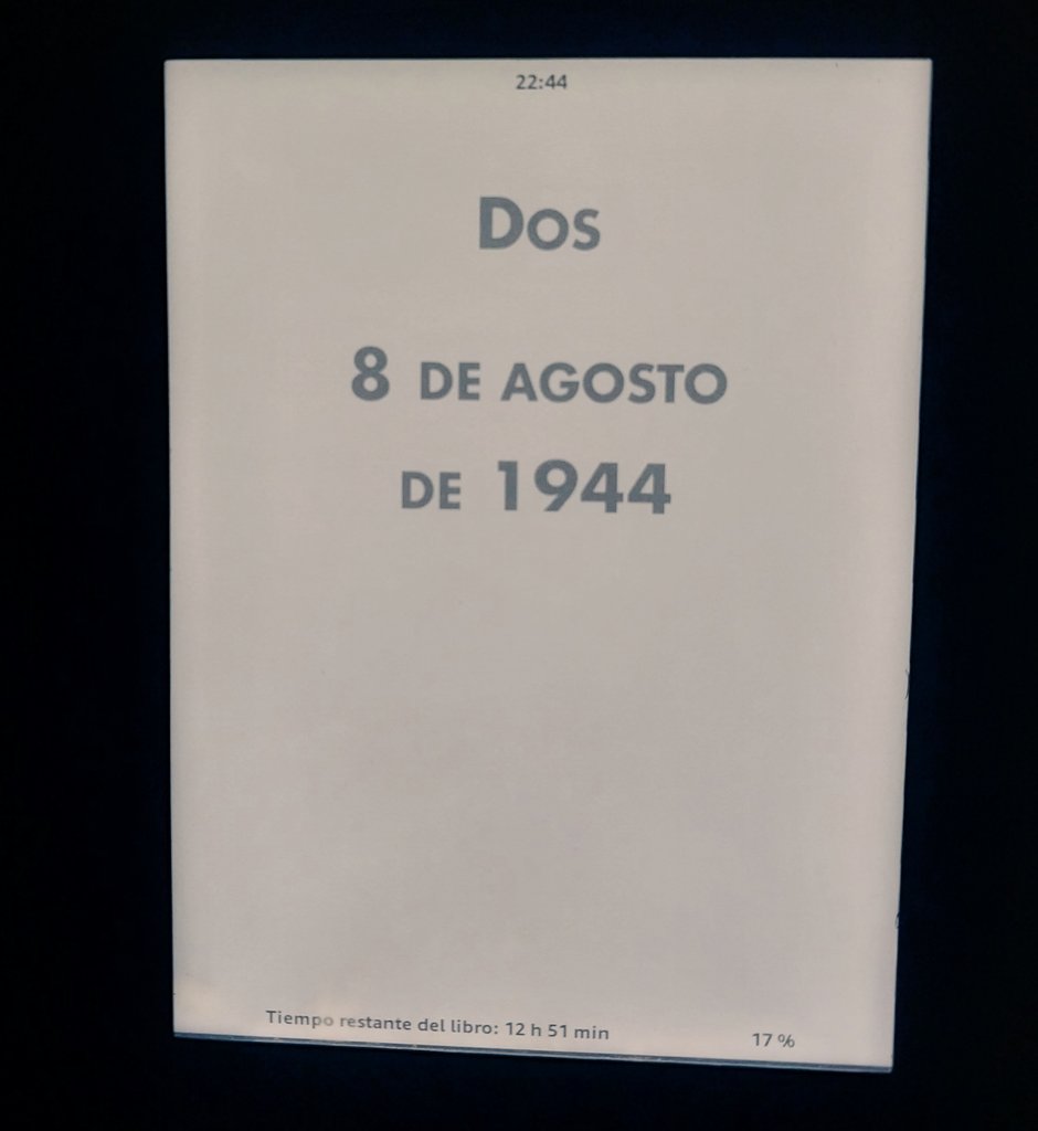 En mi libro y en la vida es el mismo día.