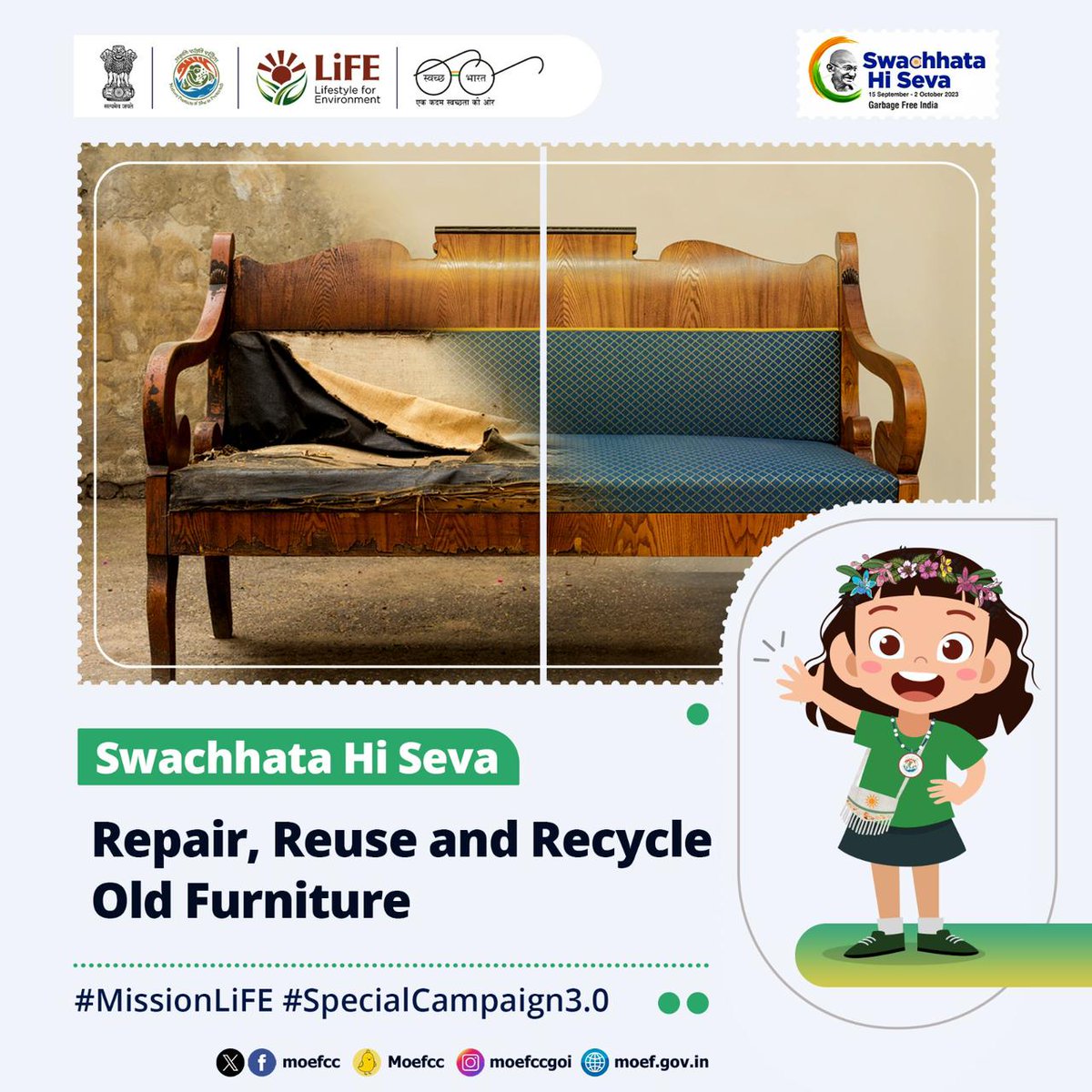DRMJodhpurNWR's tweet image. Repair, Reuse and Recycle Old Furniture
#ChooseLiFE #MissionLiFE  #SpecialCampaign3
@moefcc
@NWRailways