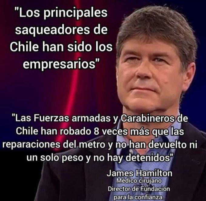 Principales saqueadores de Chile.
Los grandes empresarios y las FFAA