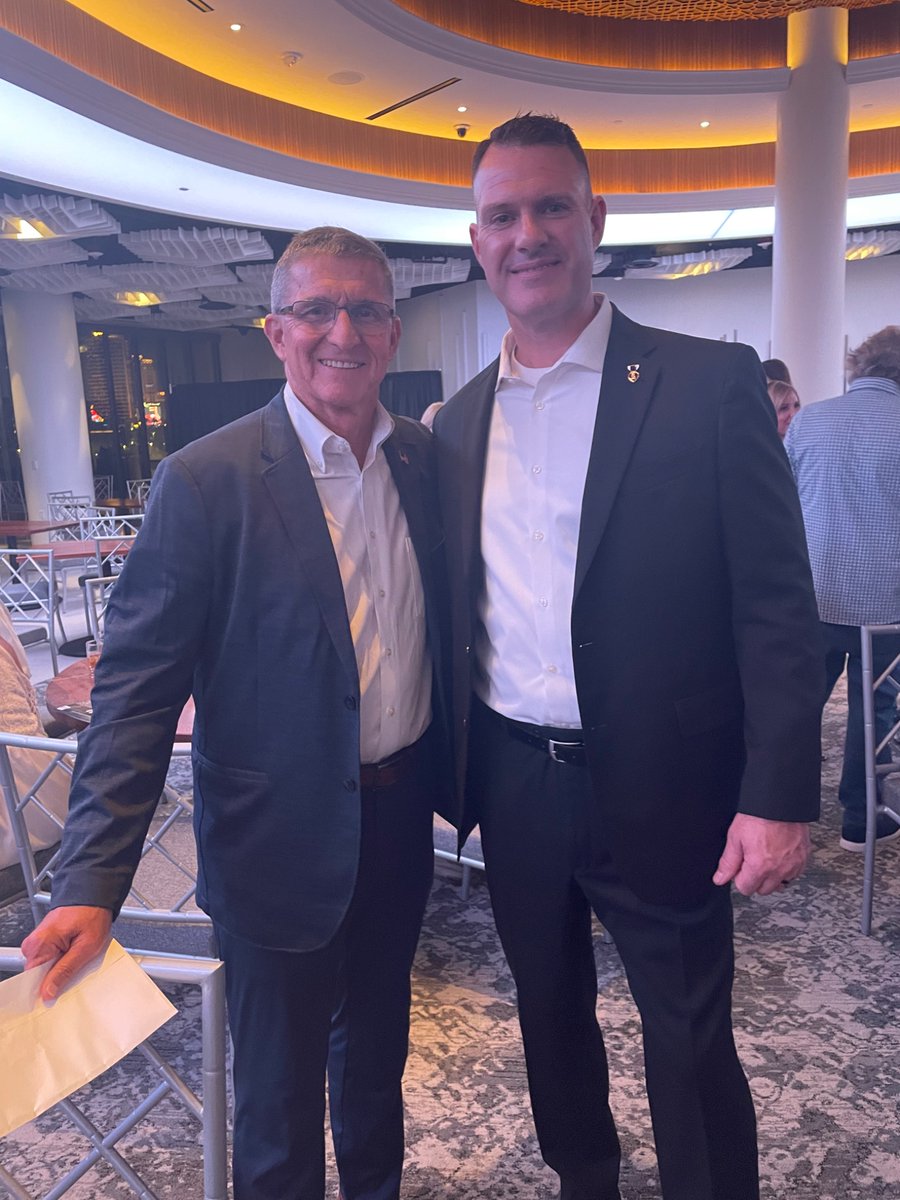 Capt. Kuehne, USMC (Ret.)🇺🇸 (@dark_horse92) on Twitter photo I finally meet a Warrior and a man who has always inspired me tonight.
A true Patriot and Defender of this Republic <a href="/GenFlynn/">General Mike Flynn</a>
Semper Fi Sir! I finally meet a Warrior and a man who has always inspired me tonight.
A true Patriot and Defender of this Republic <a href="/GenFlynn/">General Mike Flynn</a>
Semper Fi Sir!